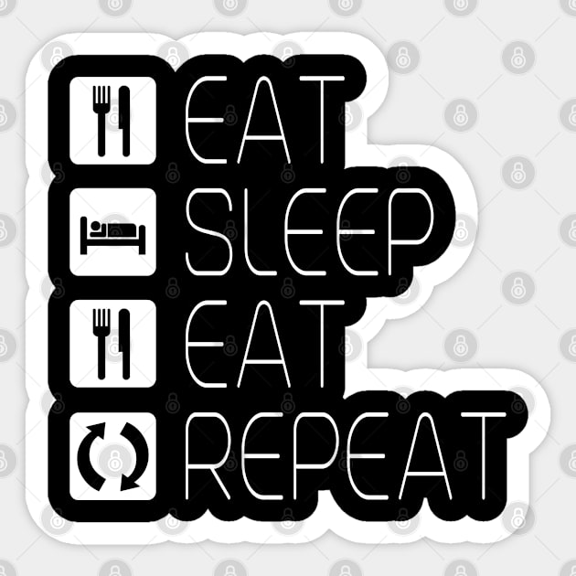 Eat Sleep Eat Repeat Sticker by Stoney09